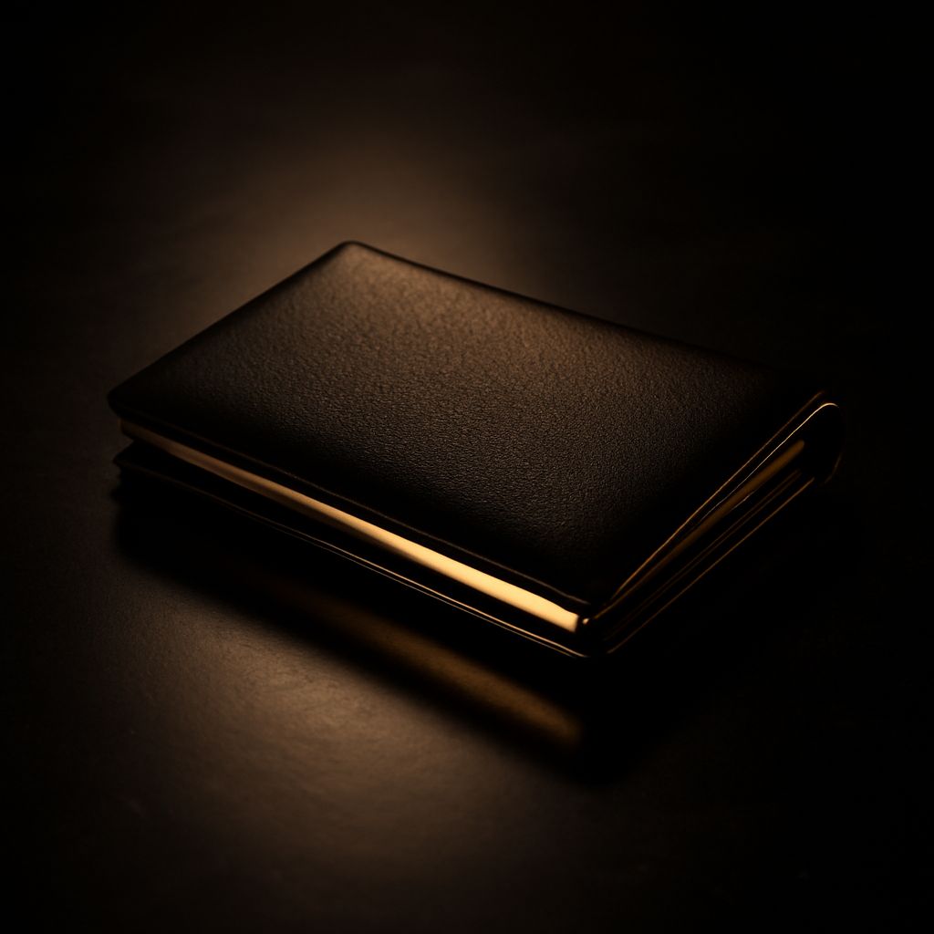 명함지갑 — 수납 장면